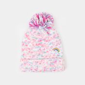Gorro de 26 cm con pom pom multicolor