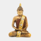 Figura de 9 x 6.3 cm buda dorado